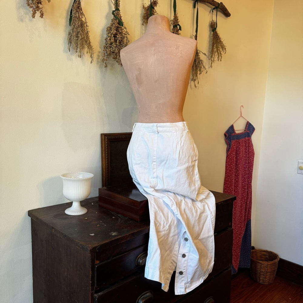 Christopher & Banks White Midi Denim Skirt - Size 4